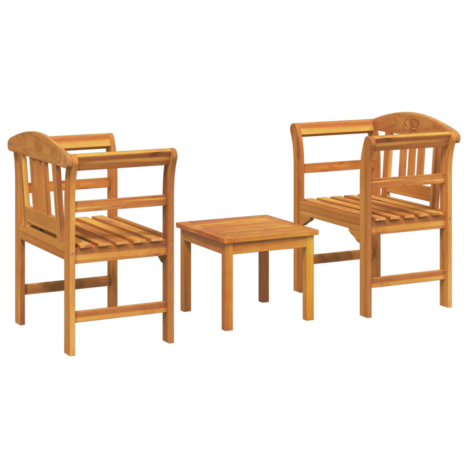 Gartenrosen-lounge-set 3 Stk. Massivholz Akazie Vidaxl