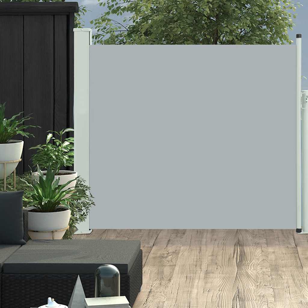 Ausziehbare Seitenmarkise 100x300 Cm Grau Vidaxl