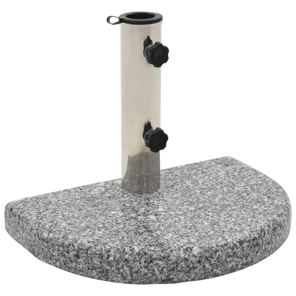 Sonnenschirmständer Granit 10 Kg Gebogen Grau Vidaxl