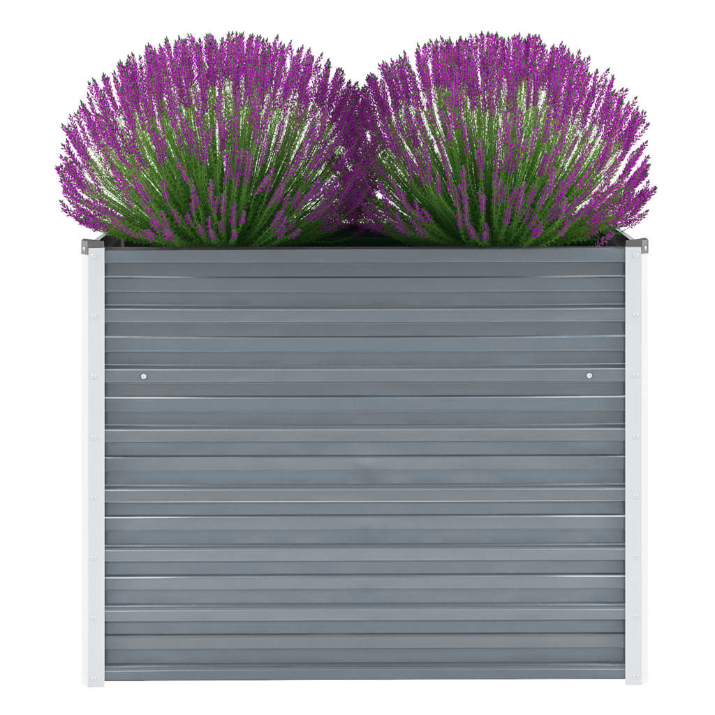 Garten-hochbeet Verzinkter Stahl 100x40x77 Cm Grau Vidaxl