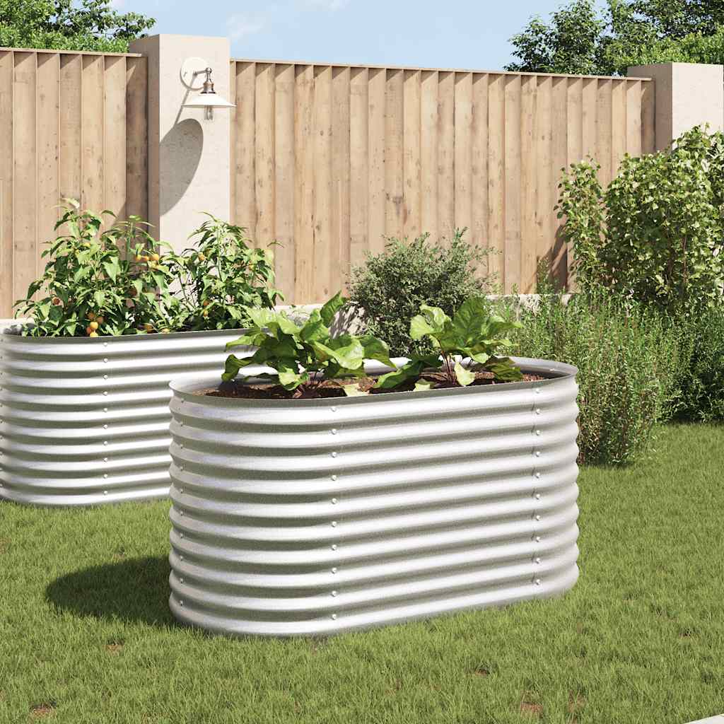 Garten-hochbeet 160x80x81 Cm Verzinkter Stahl Silbern - Vidaxl
