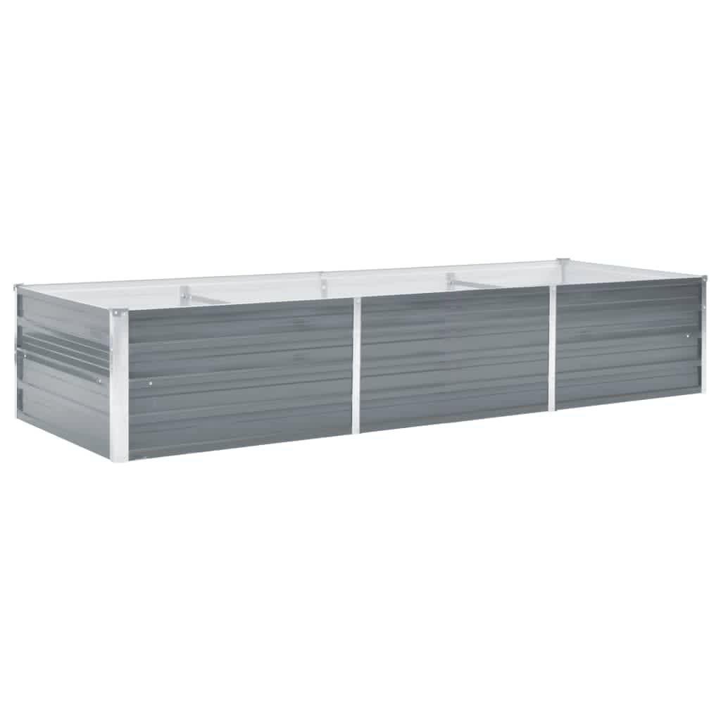 Garten-hochbeet Verzinkter Stahl 240x80x45 Cm Grau - Vidaxl
