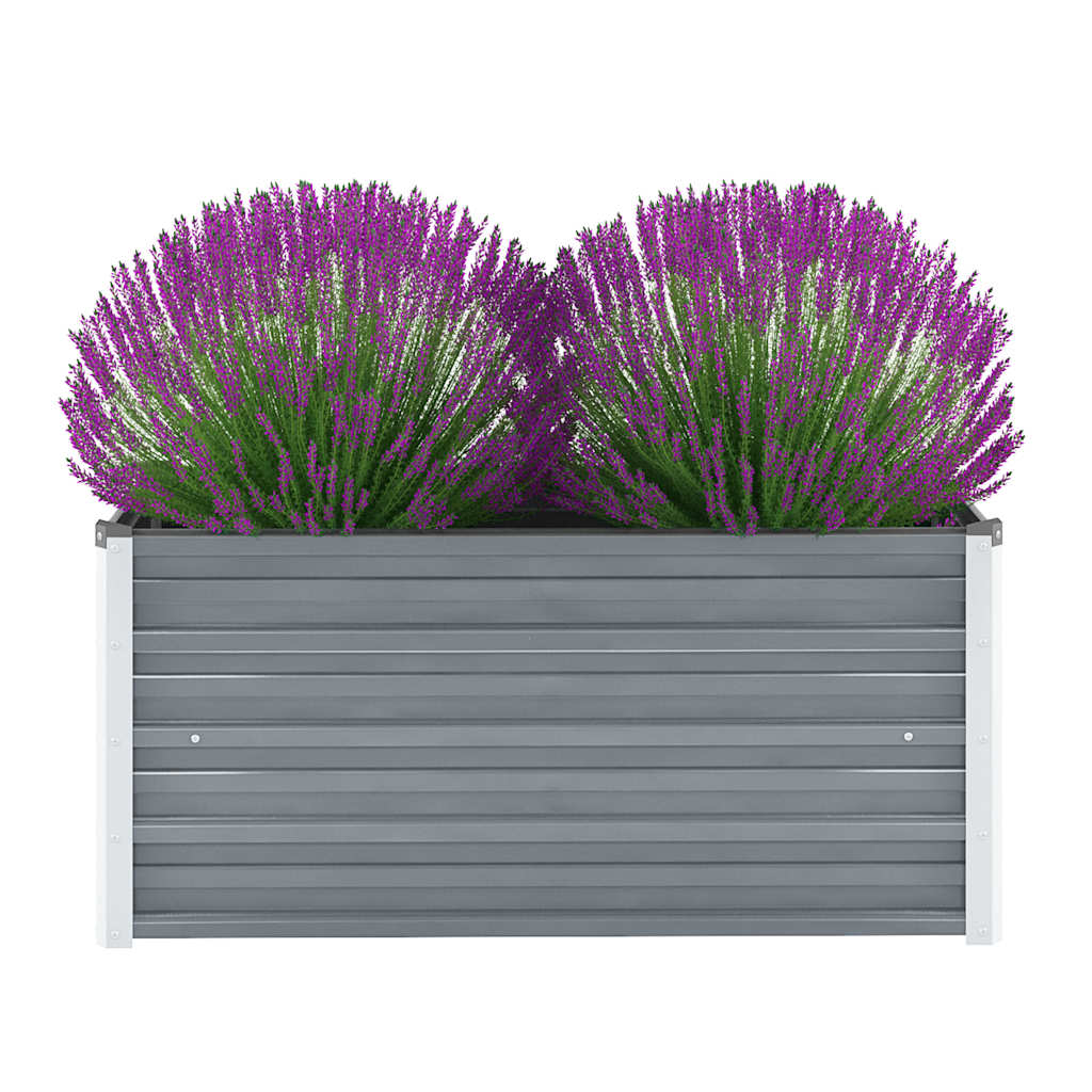 Garten-hochbeet Verzinkter Stahl 100x40x45 Cm Grau Vidaxl