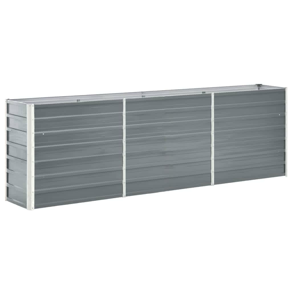 Hochbeet Verzinkter Stahl 240x40x77 Cm Grau Vidaxl