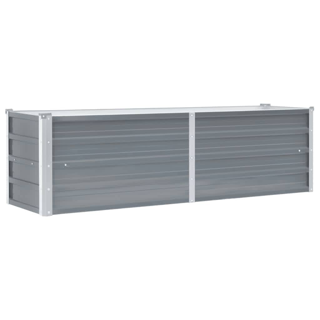 Garten-hochbeet Verzinkter Stahl 160x40x45 Cm Grau Vidaxl