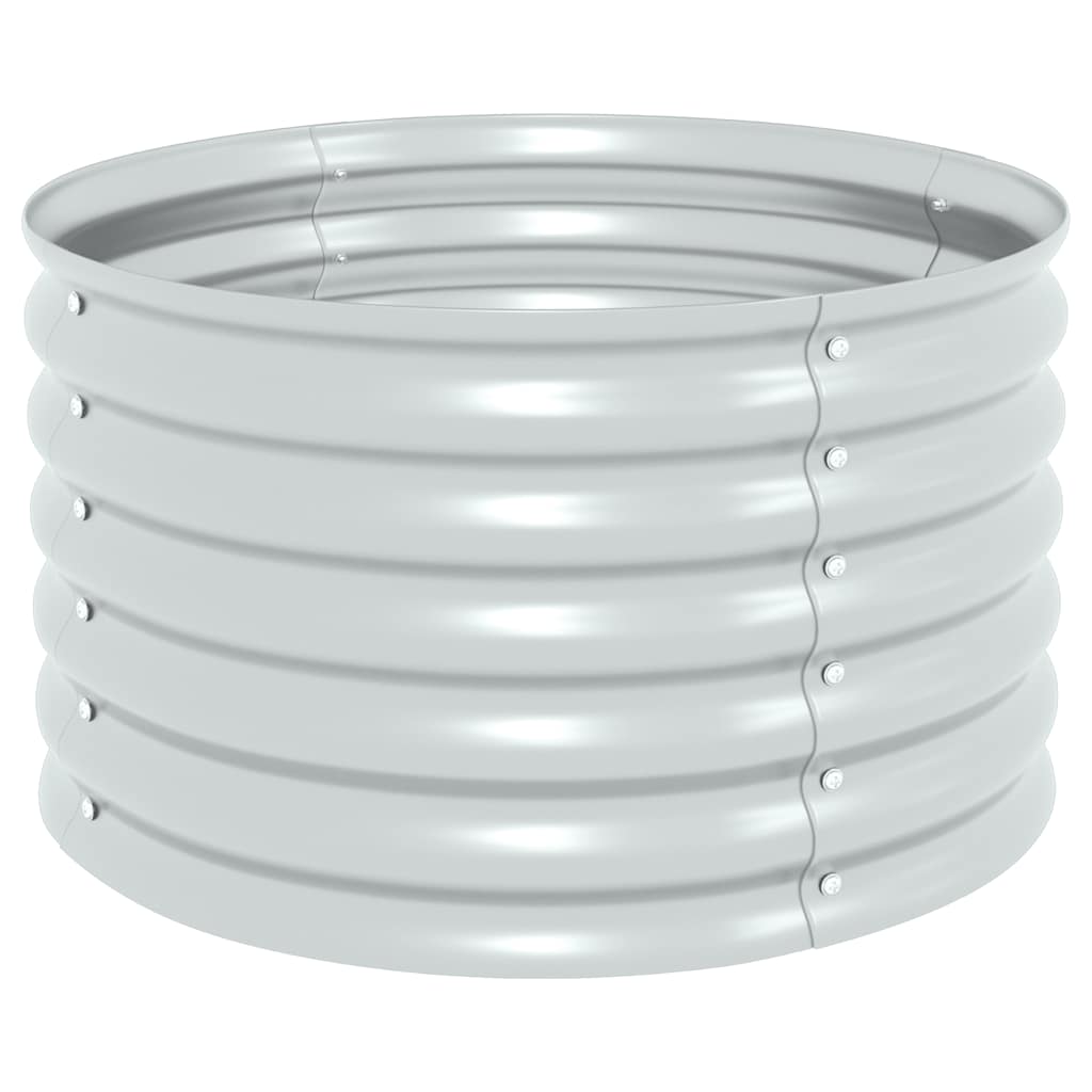 Vidaxl Garden Raised Bed 80x80x44 Cm Galvanised Steel Silver