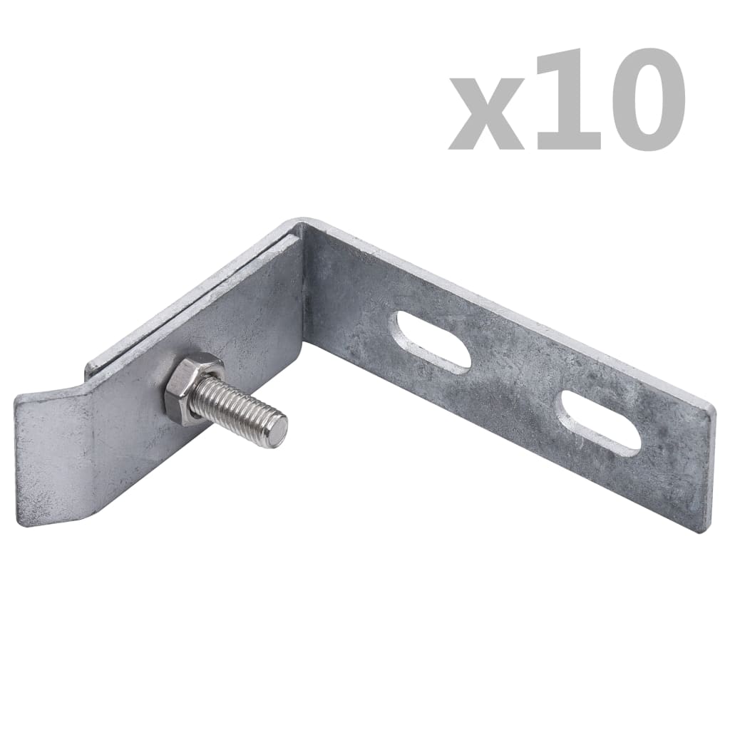 Wand-eckverbinder 10 Sets Silbern Vidaxl