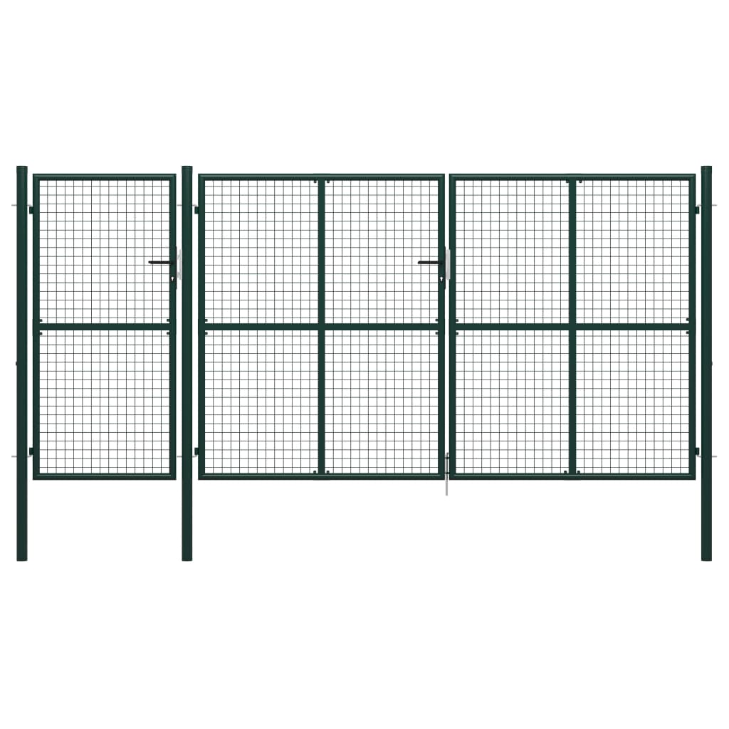 Vidaxl - Gartentor Stahl 400 X 150 Cm Grün