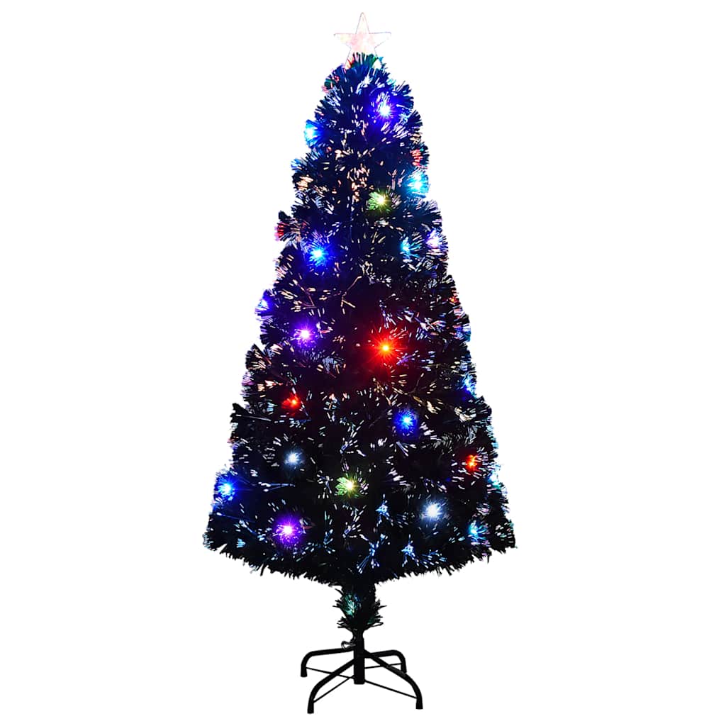 Vidaxl - Weihnachtsbaum Mit Beleuchtung Und Ständer 150 Cm Glasfaser