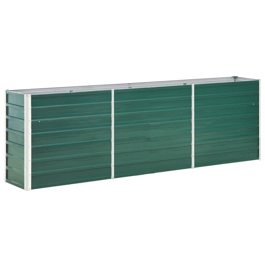 Garten-hochbeet Verzinkter Stahl 240×40×77 Cm Grün Vidaxl