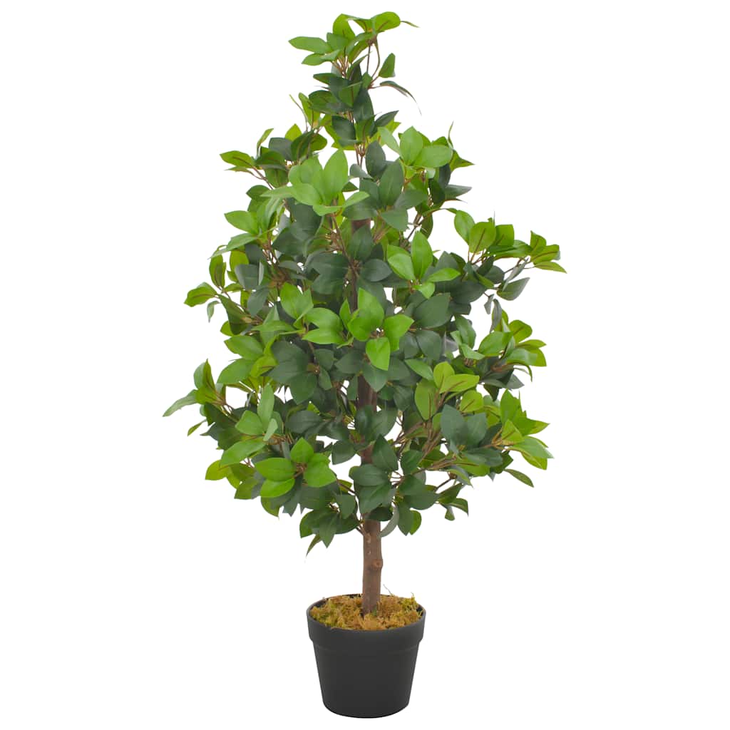 Künstliche Pflanze Lorbeerbaum Mit Topf Grün 90 Cm Vidaxl