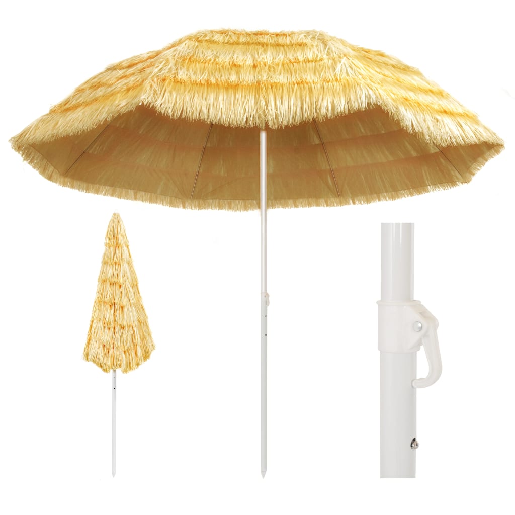 Strandschirm Natur 300 Cm Hawaii-stil Vidaxl 605608