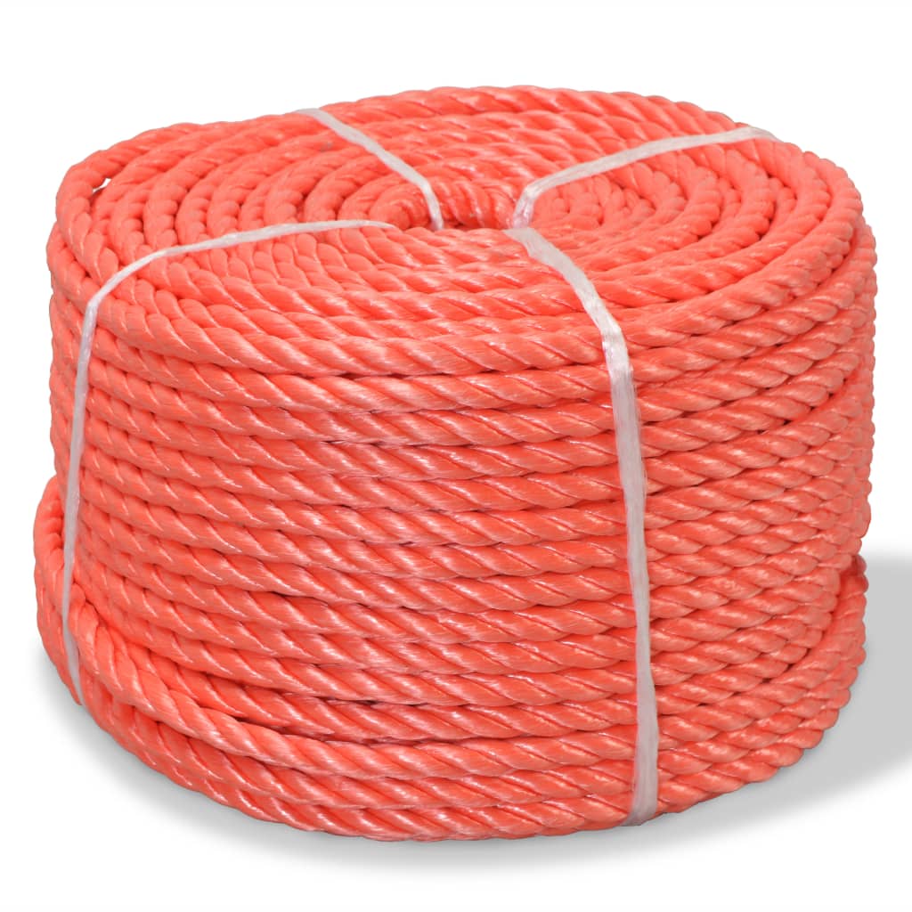 Polypropylenseil 6 Mm 500 M Orange Vidaxl