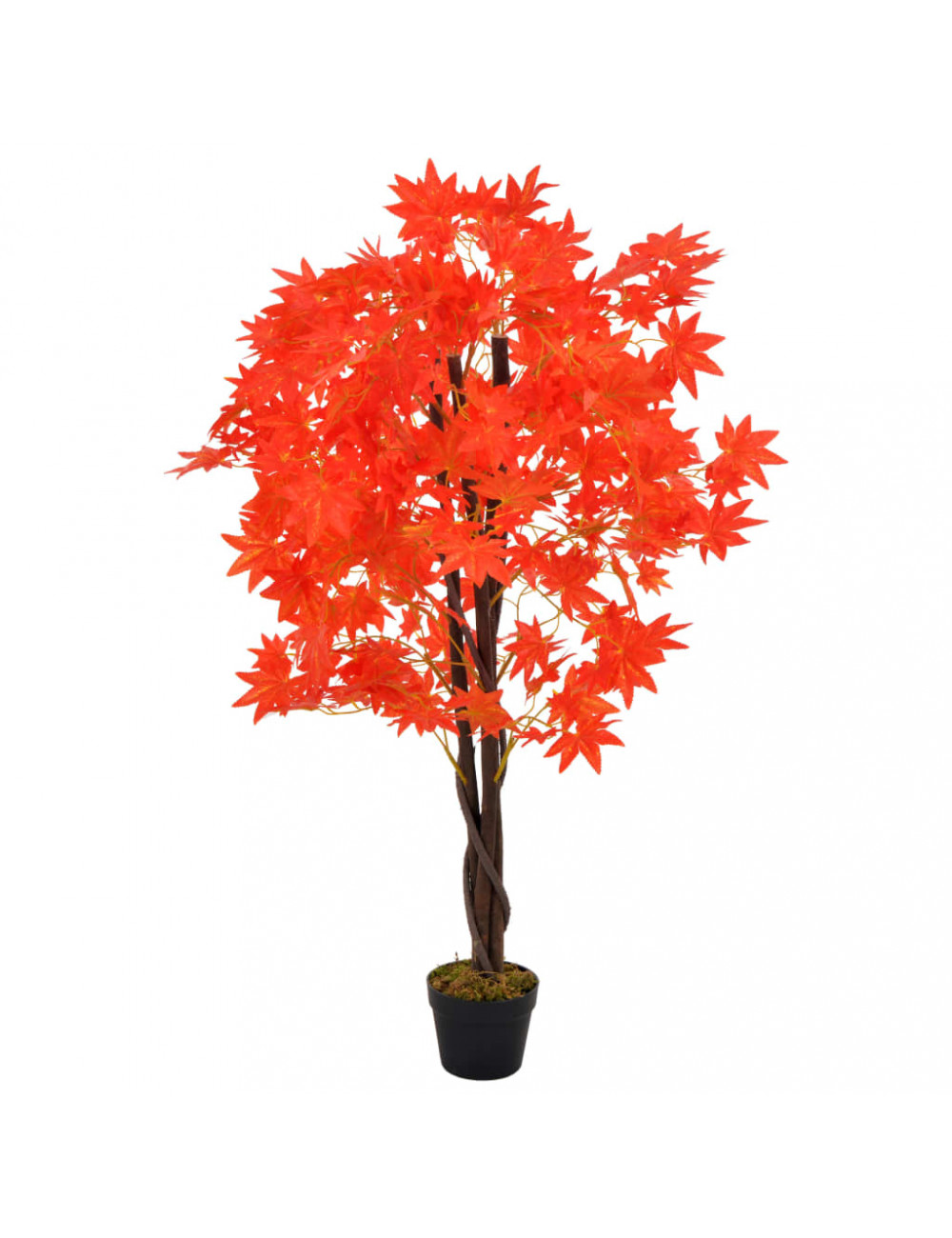 Künstliche Pflanze Ahornbaum Mit Topf Rot 120 Cm Vidaxl