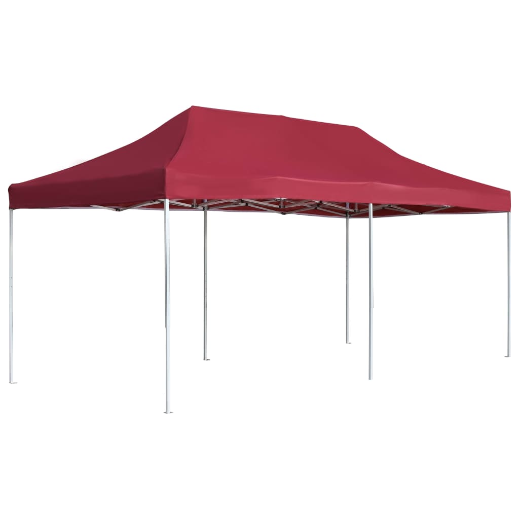 Profi-partyzelt Faltbar Aluminium 6×3 M Weinrot - Vidaxl