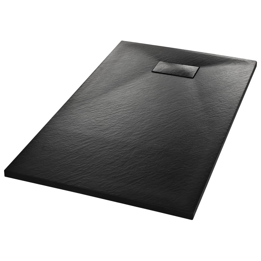 Duschwanne Smc Schwarz 120×70 Cm - Vidaxl