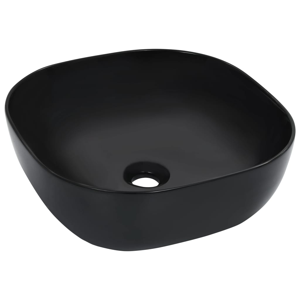 Waschbecken 42,5 X 42,5 X 14,5 Cm Keramik Schwarz - Vidaxl