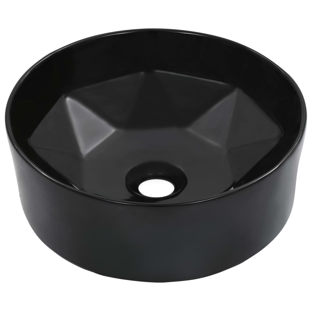 Waschbecken 36 X 14 Cm Keramik Schwarz Vidaxl