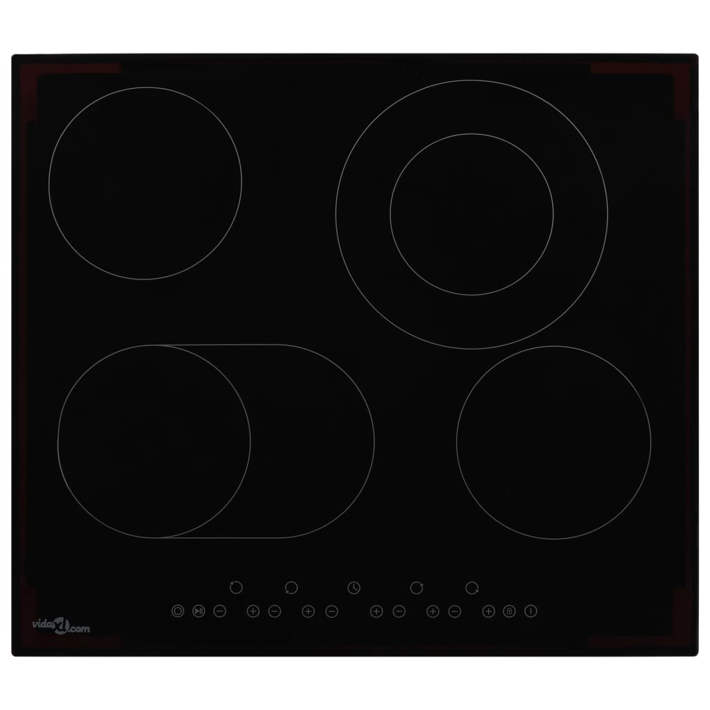 Glaskeramik-kochfeld Mit 4 Platten Touch Control 6600 W Vidaxl