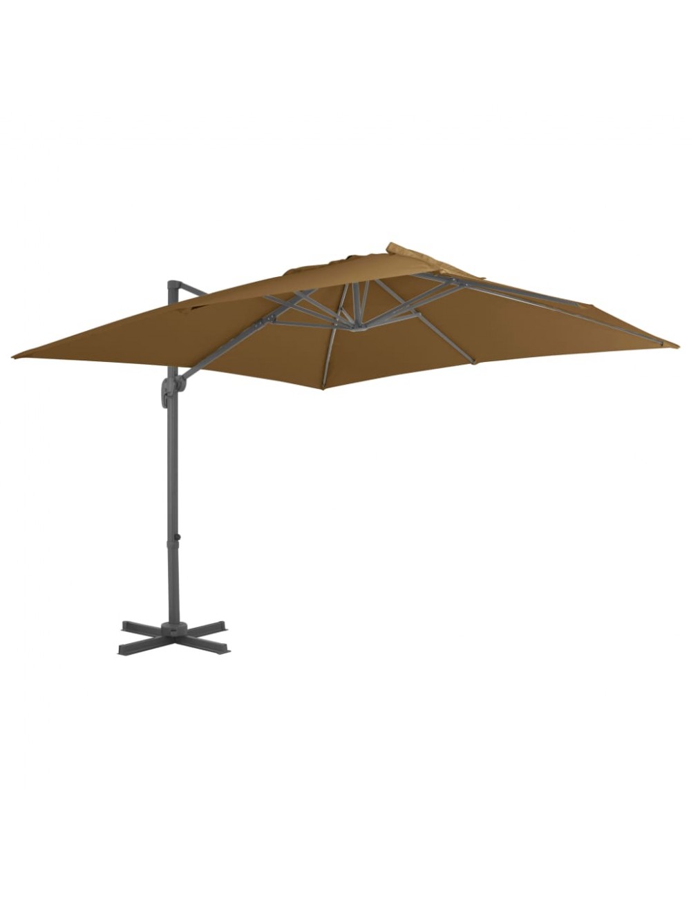 Ampelschirm Mit Aluminium-mast 300x300 Cm Taupe - Vidaxl