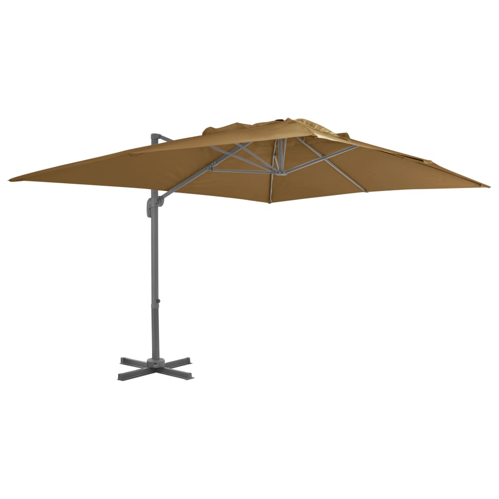 Ampelschirm Mit Aluminium-mast 400x300 Cm Taupe - Vidaxl