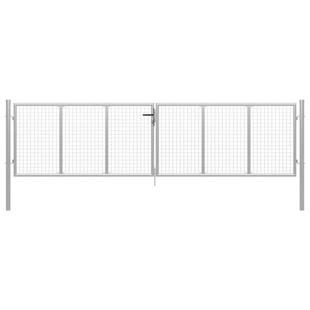 Vidaxl - Gartentor Verzinkter Stahl 415 X 150 Cm Silbern