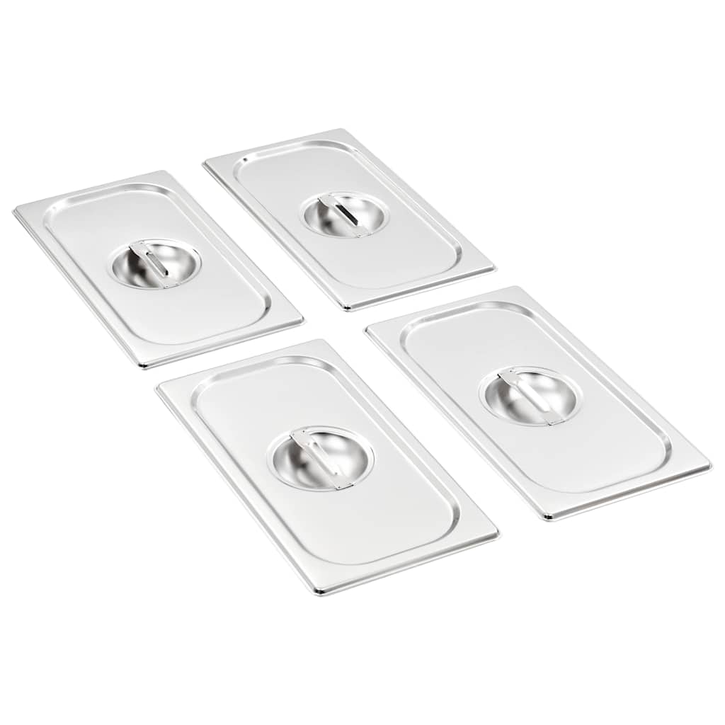 Deckel Für Gn 1/3 Behälter 4 Stk. Edelstahl Vidaxl