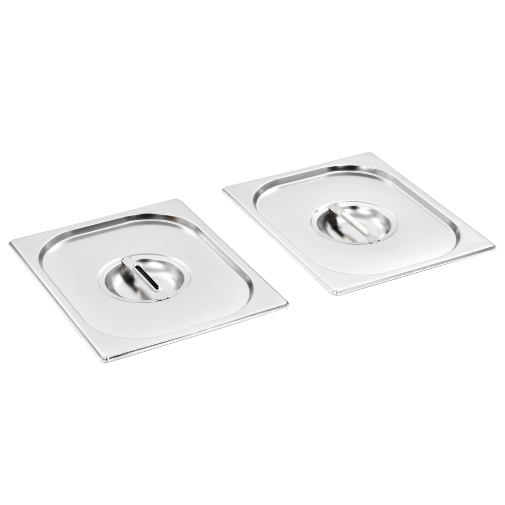 Deckel Für Gn 1/2 Behälter 2 Stk. Edelstahl Vidaxl