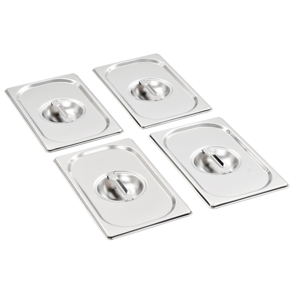 Deckel Für Gn 1/4 Behälter 4 Stk. Edelstahl Vidaxl
