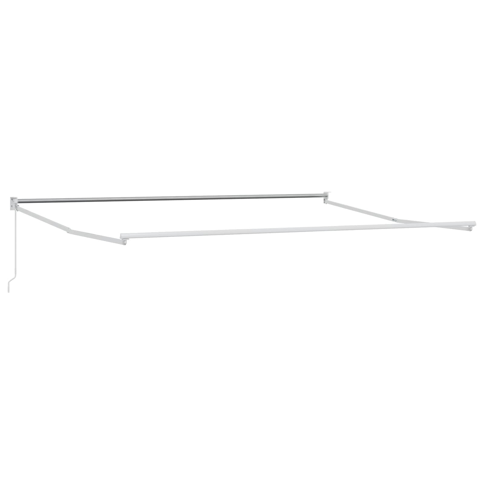 Manual Awning Frame 4 X 2 M Weiß Powder-coated Aluminium Vidaxl