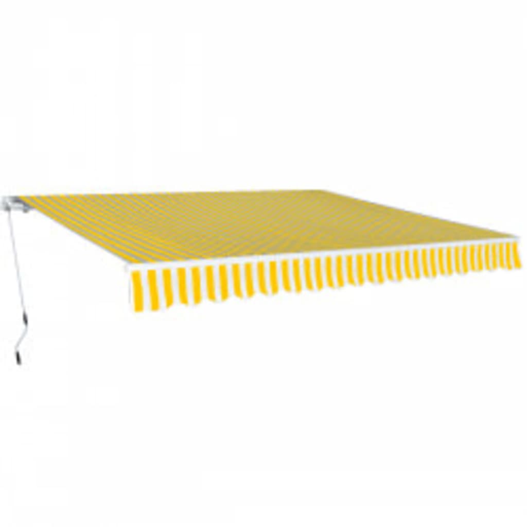 Gelenkarmmarkise 600 Cm Gelb/weiß - Vidaxl