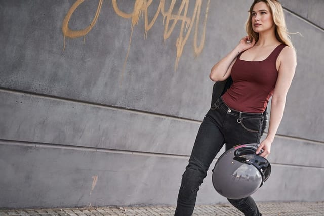 SHIMA Motorradhose Devon Damen Motorrad Jeans Knieprotektoren enthalten