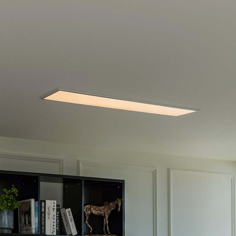 [neuwertig] B-ware Lindby Led Panel Deckenleuchte Licht Farbwechsel Weiß Kunststoff Aluminium