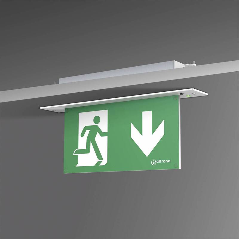 [neuwertig] B-ware Beltrona Led Fluchtweg-notbeleuchtung Schild Deckeneinbaumontage Mexm82506zb