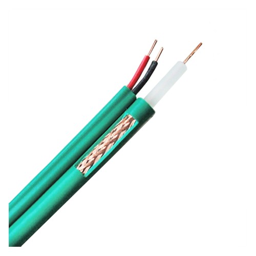 Cctv - Spule 300m Kabel Rg59 + 2x0,75mm Grün Veraltet - Uhr Kx6p-300 Lhzh