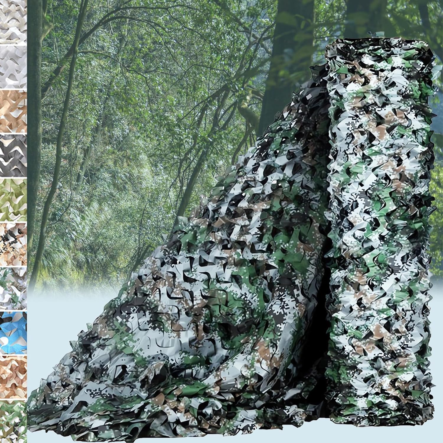 Filet De Camouflage Épais, Protection Solaire, Idéal Pour La Chasse, Le Camouflage Numérique, Les Écrans De Confidentialité Et Le Camping, 3 X 5 M