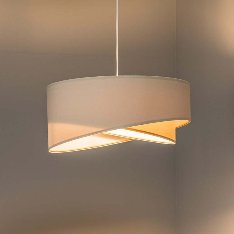 [neuwertig] B-ware Euluna Pendelleuchte Vivien Zweifarbig Beige/weiß Pendelleuchte Deckenlampe L637