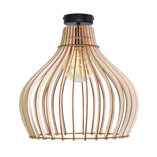 [gebraucht] B-ware Euluna Deckenlampe Barrel Deckenlampe Hängeleuchte Leuchte Hängend Schirm Holz