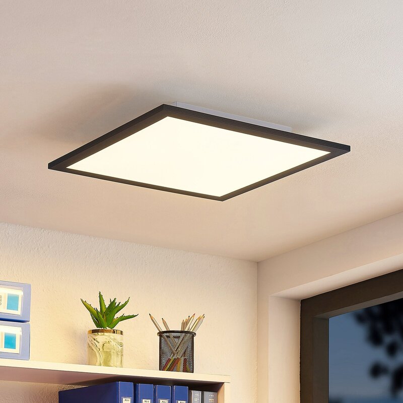 [gebraucht] B-ware Lindby Led Panel Deckenleuchte Deckenlampe Schwarz Fernbedienung Dimmbar544