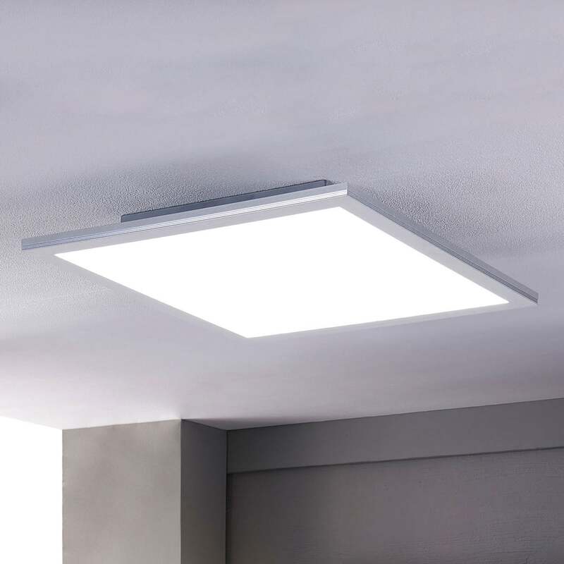 [gebraucht] B-ware Lindby Led Panel Deckenleuchte Deckenlampe Cct Fernbedienung Weiß Silber 62852