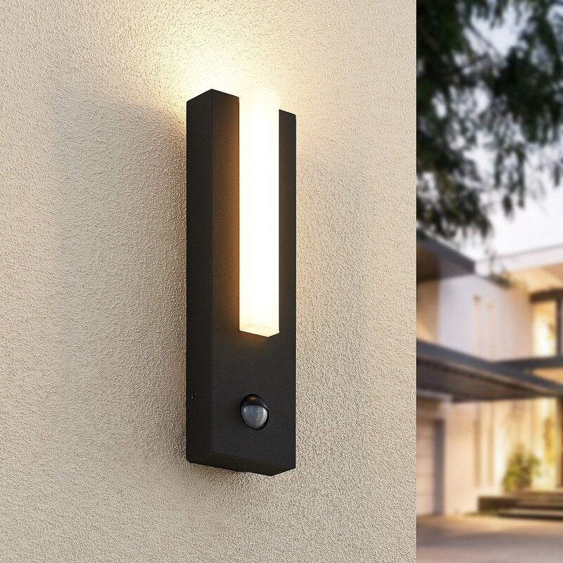 [gebraucht] B-ware Lucande Außenwandleuchte Wandlampe Led Bewegungsmelder Graphitgrau Ip54244