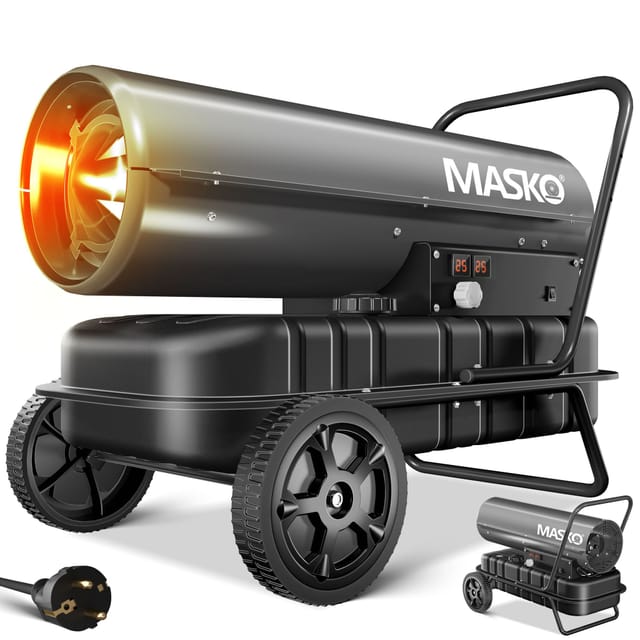 Masko® Diesel-heizkanone 30 Kw Mit Thermostat, 34 L - Anthrazit/schwarz