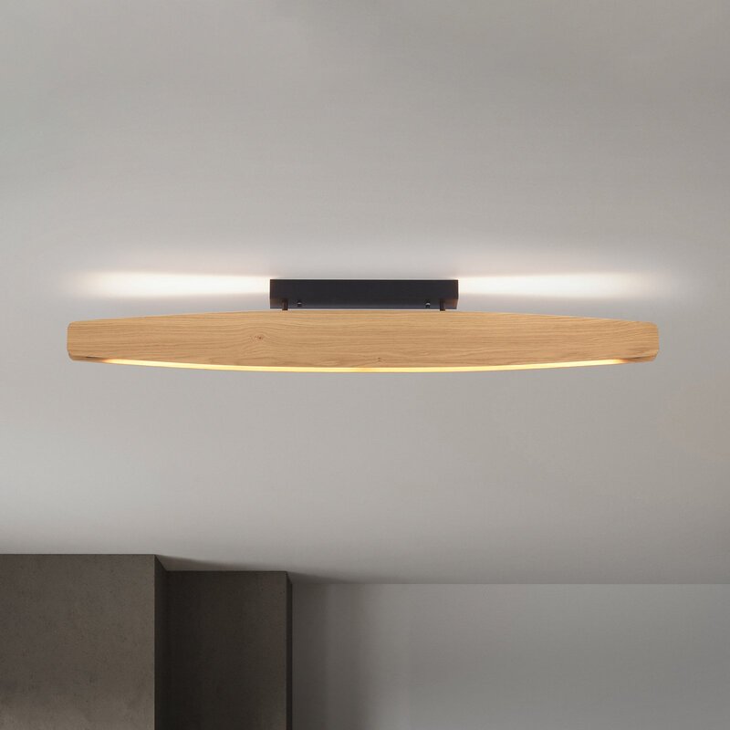 [gebraucht] B-ware Rothfels Deckenleuchte Deckenlampe Led Eiche Persida Handarbeit Warmweiß 118 Cm