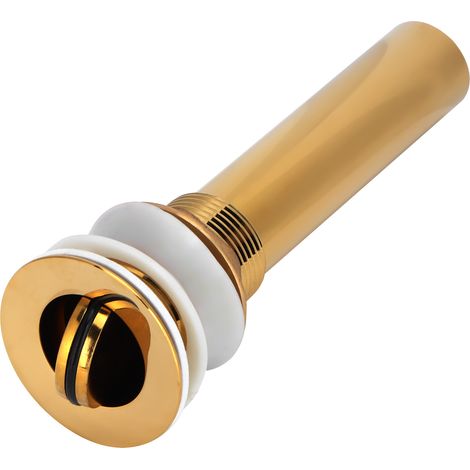 Bonne Bonde De Sink Drain Anti Clogging Drain Stopper Avec Flap Sans Trou En Brass Et Stainless Steel Gold Pour Basin Et Salle De Bain