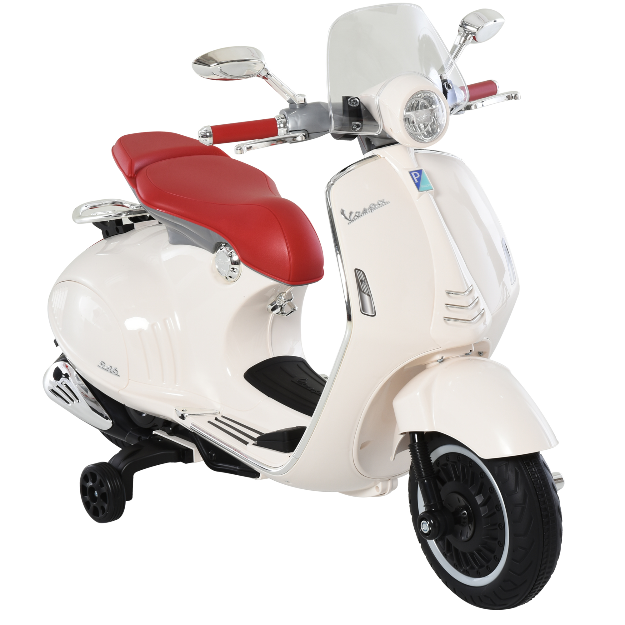 Homcom Elektro Kindermotorrad Elektromotorrad Mit Mp3, Musik, Scheinwerfer, Vor- Und Rückwärtsgang, Kinder Elektro Motorrad Für 3-6 Jahre Kinder, Weiß