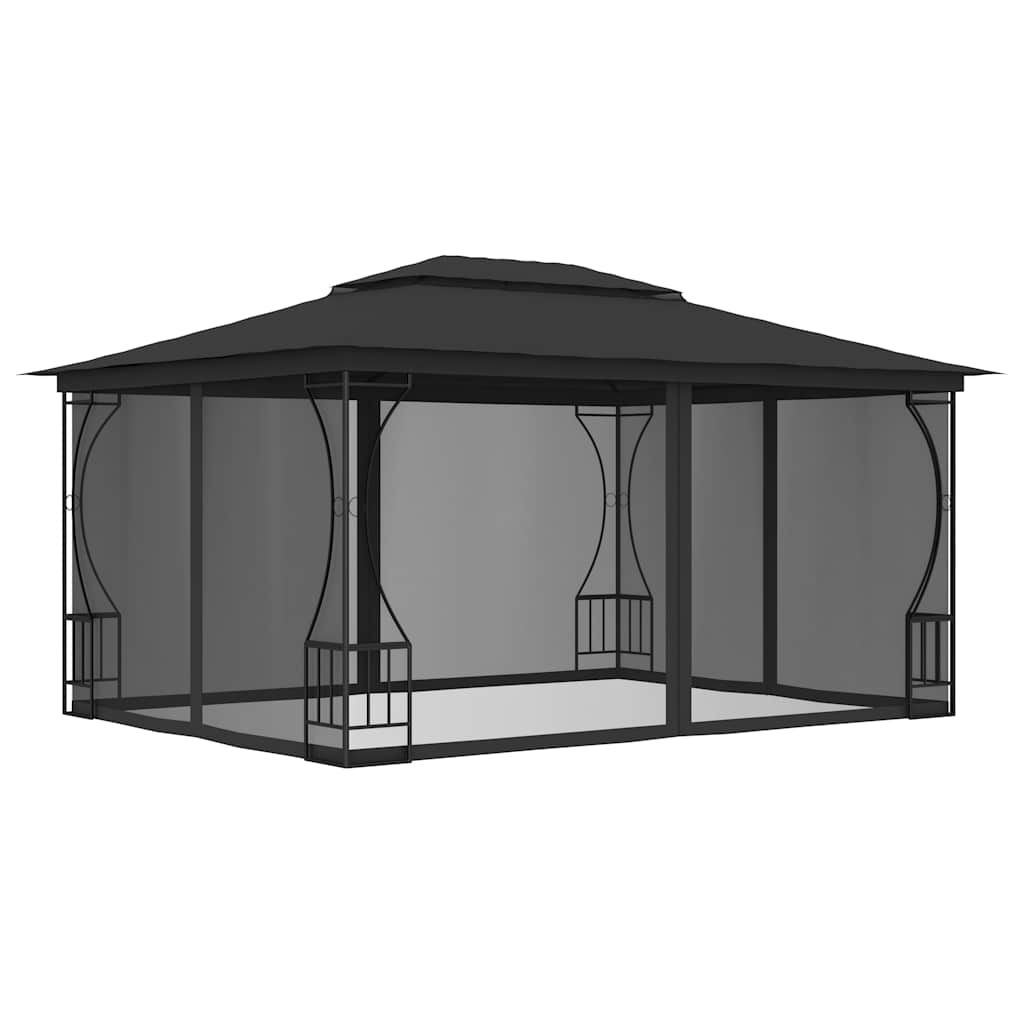 Pavillon Mit Netz 300x400x265 Cm Anthrazit - Vidaxl