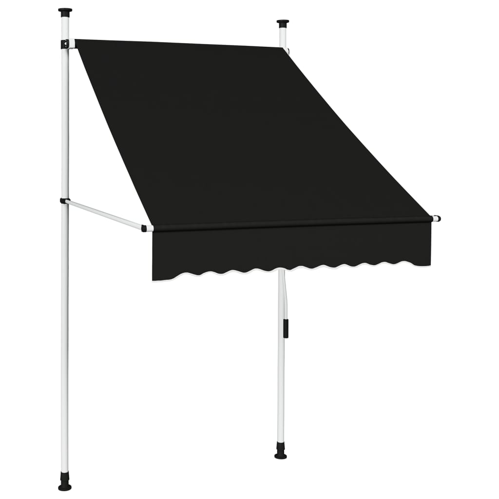Einziehbare Markise Handbetrieben 100 Cm Anthrazit Vidaxl
