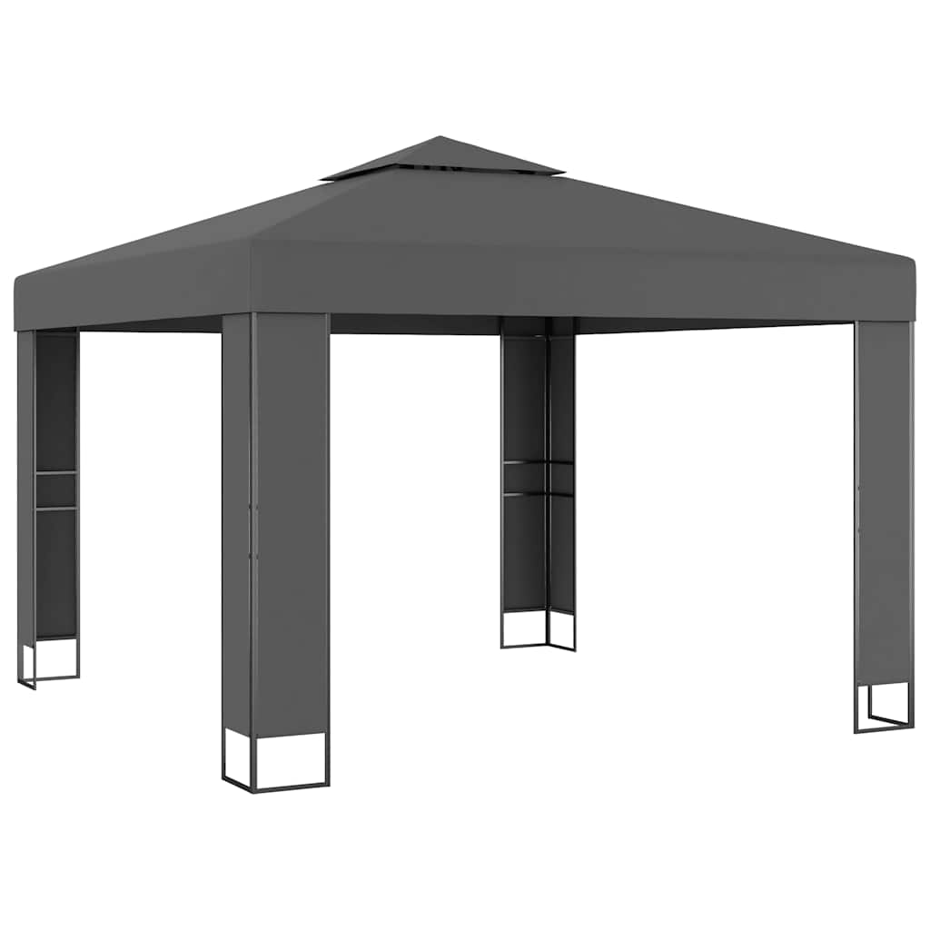 Pavillon Mit Doppeldach 3 X 3 M Anthrazit - Vidaxl