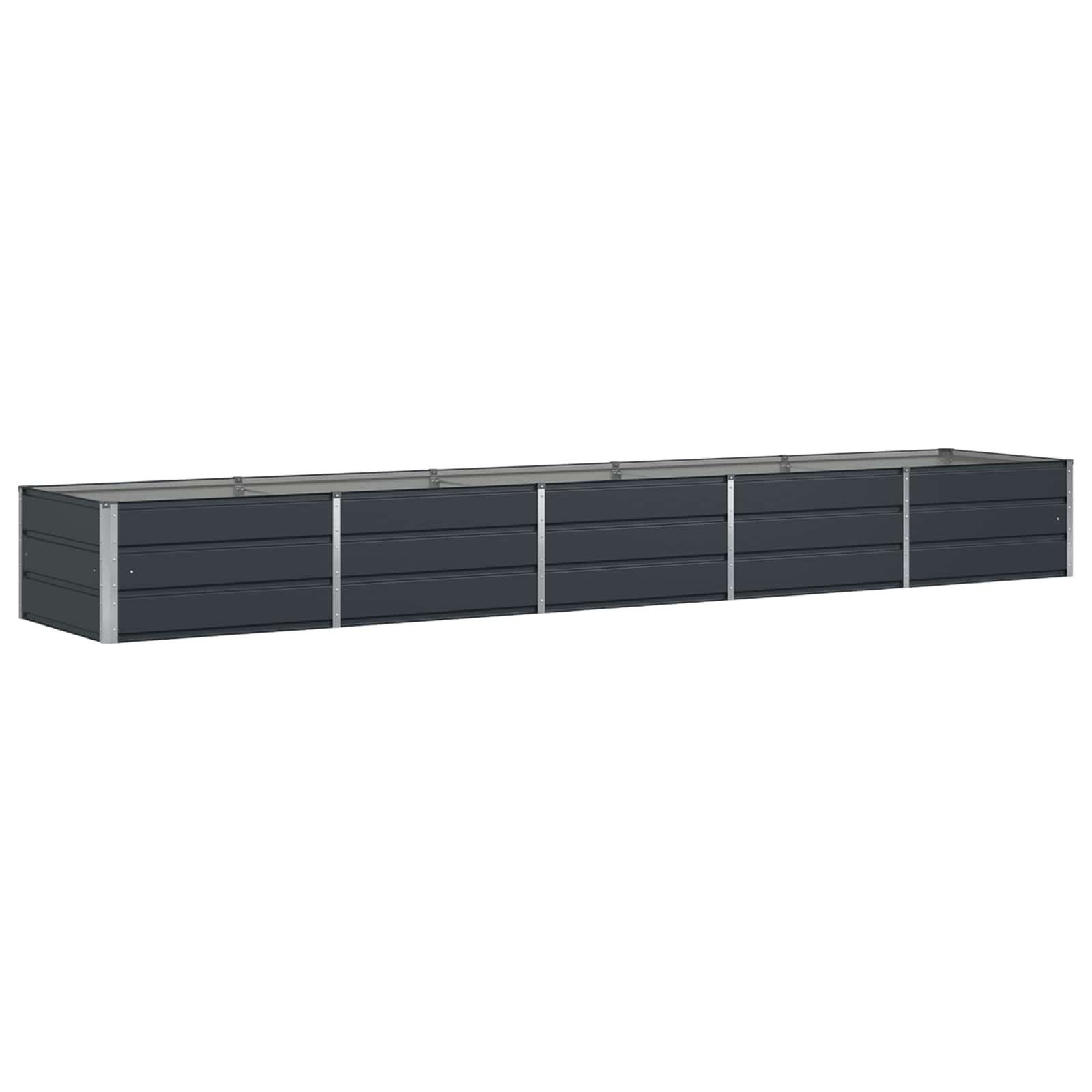 Vidaxl Planter Anthracite 400 X 80 X 45 Cm Steel
