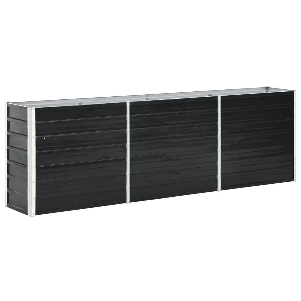 Garten-hochbeet Verzinkter Stahl 240 X 40 X 77 Cm Anthrazit - Vidaxl